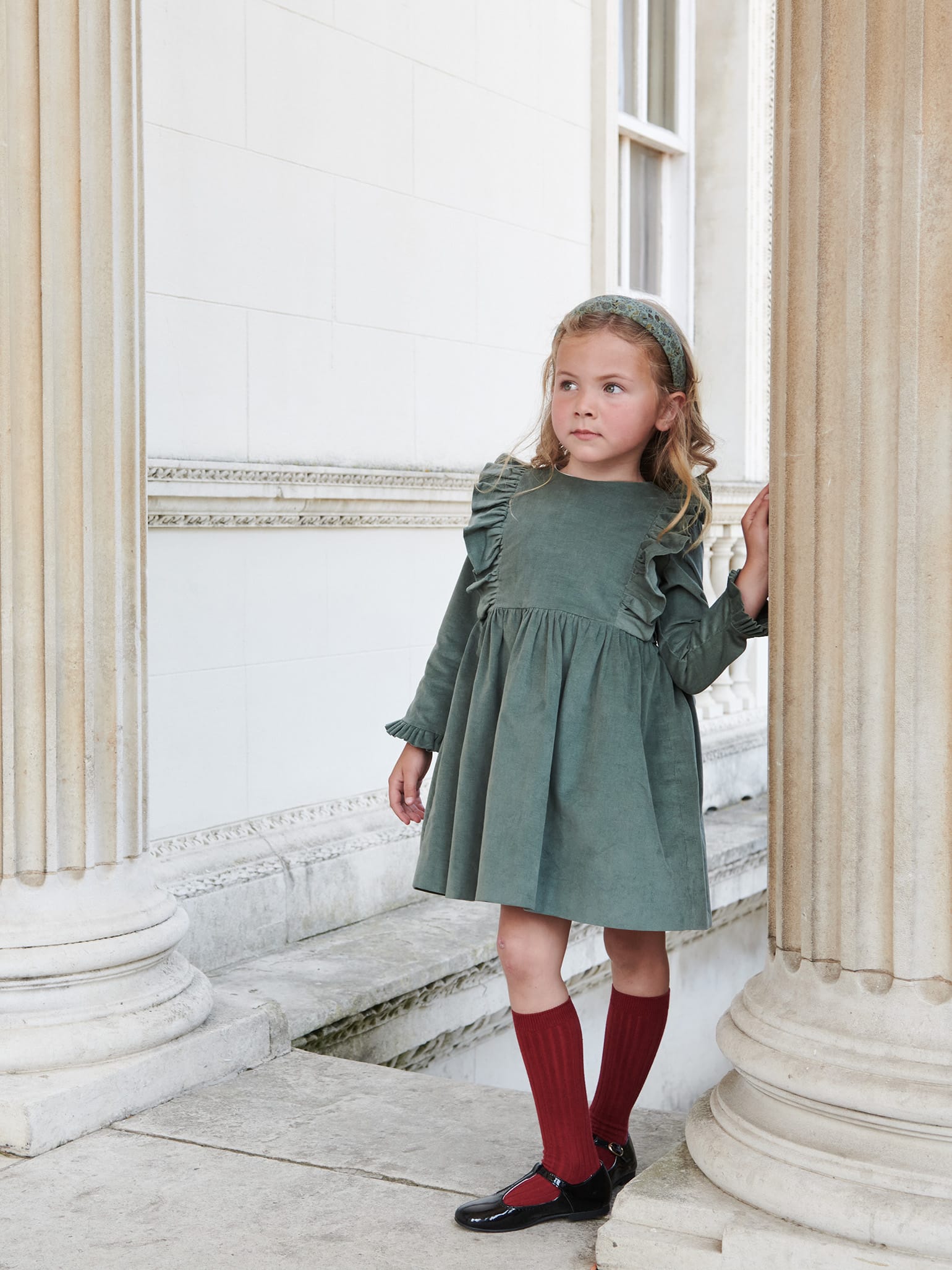 Green Salma Girl Dress