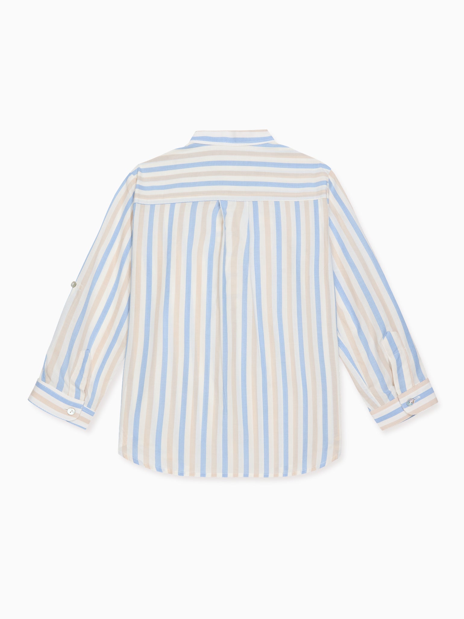 Sand Stripe Jazmin Cotton Long Sleeve Boy Shirt