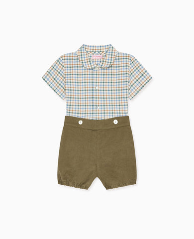 Camel Check Sando Baby Boy Set