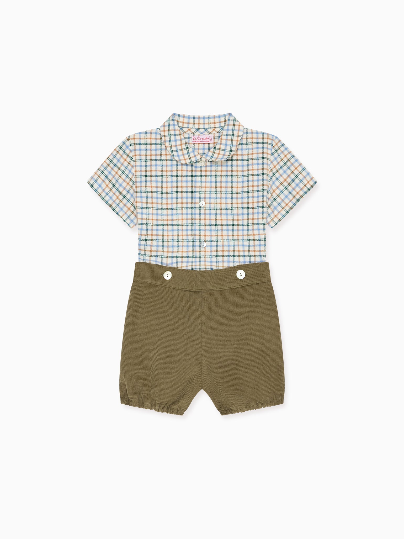 Camel Check Sando Baby Boy Set