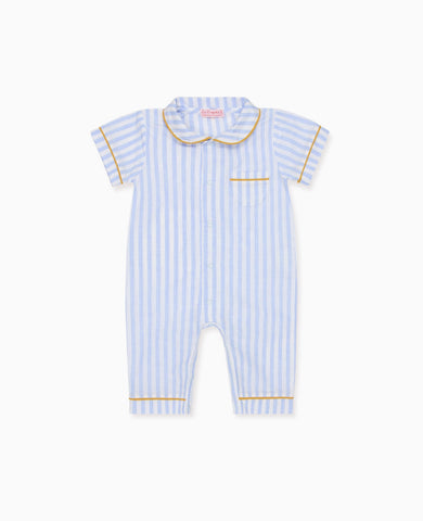 Light Blue Stripe Santana Baby Pyjamas
