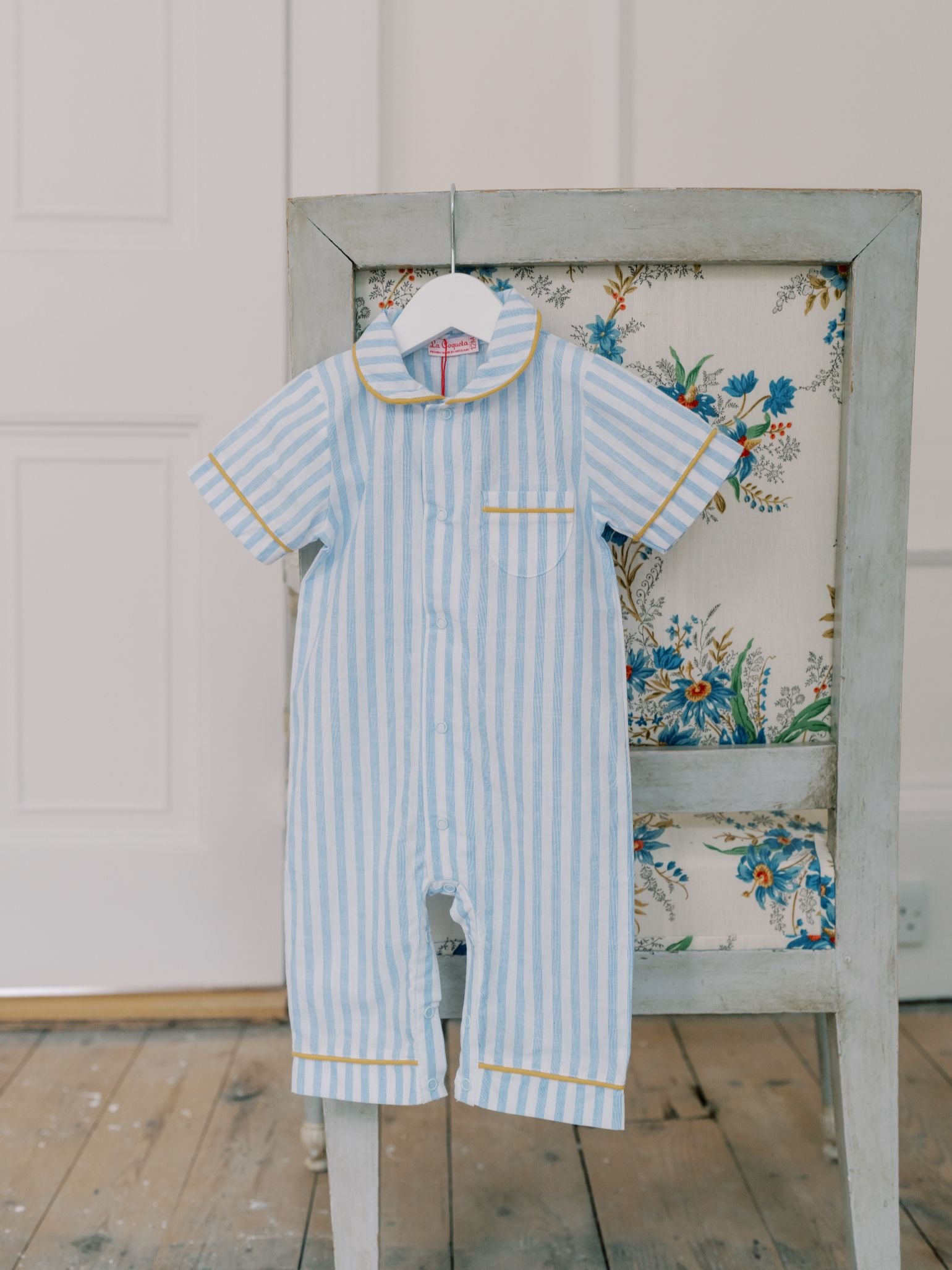 Light Blue Stripe Santana Baby Pyjamas
