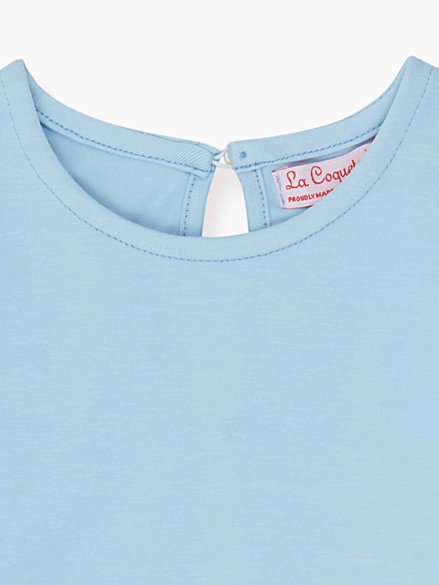 Dusty Blue Sara Girl Cotton Top