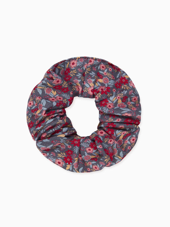 Navy Floral Girl Scrunchie