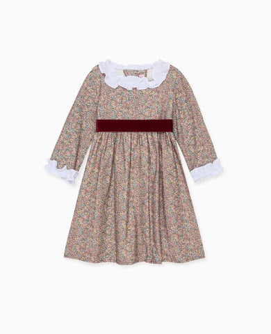 Mauve Floral Silas Girl Dress