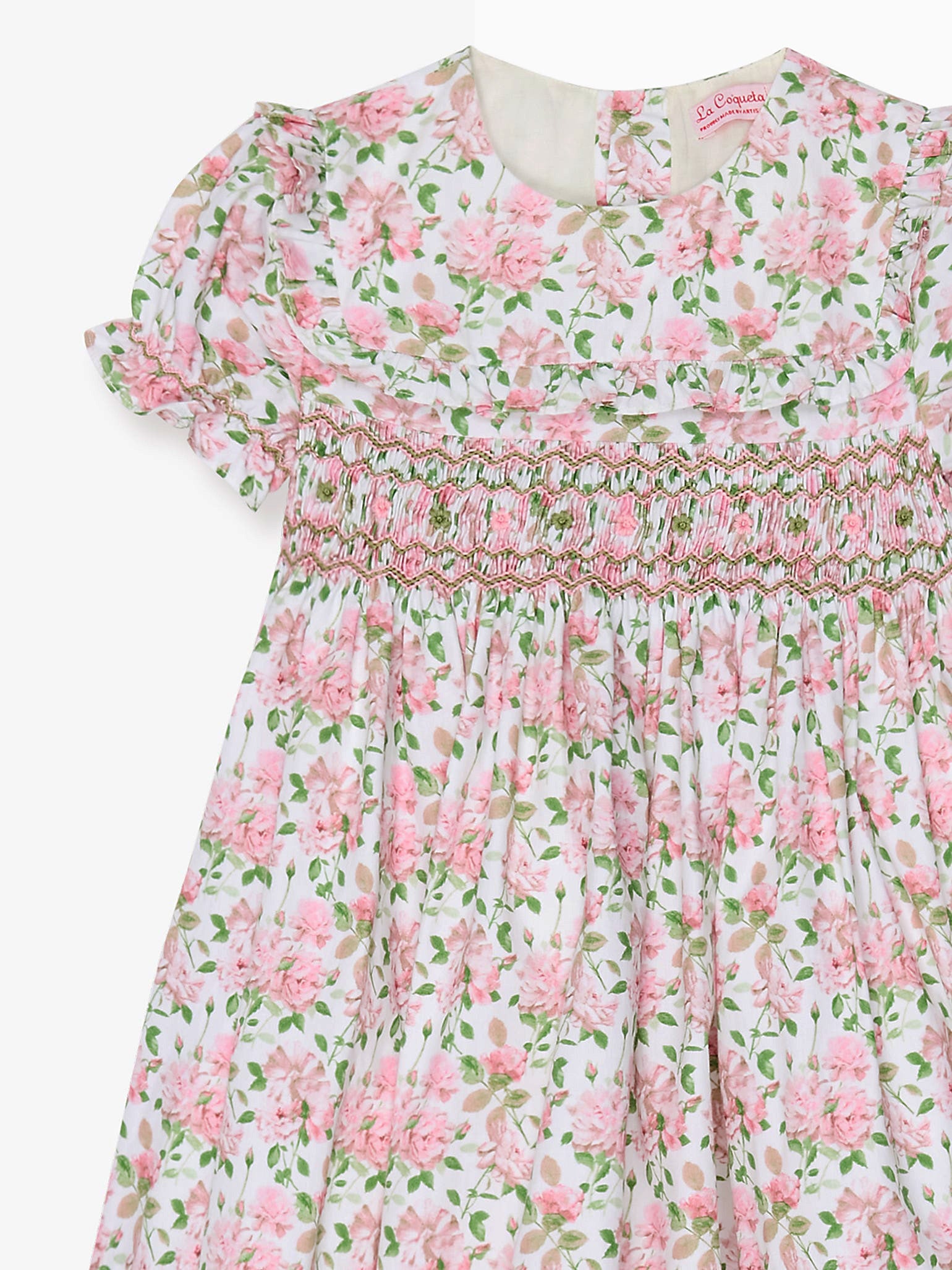 Ivory Floral Silvana Baby Girl Hand-Smocked Set