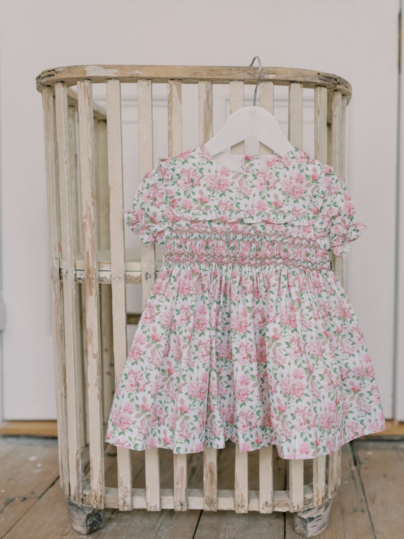 Ivory Floral Silvana Baby Girl Hand-Smocked Set