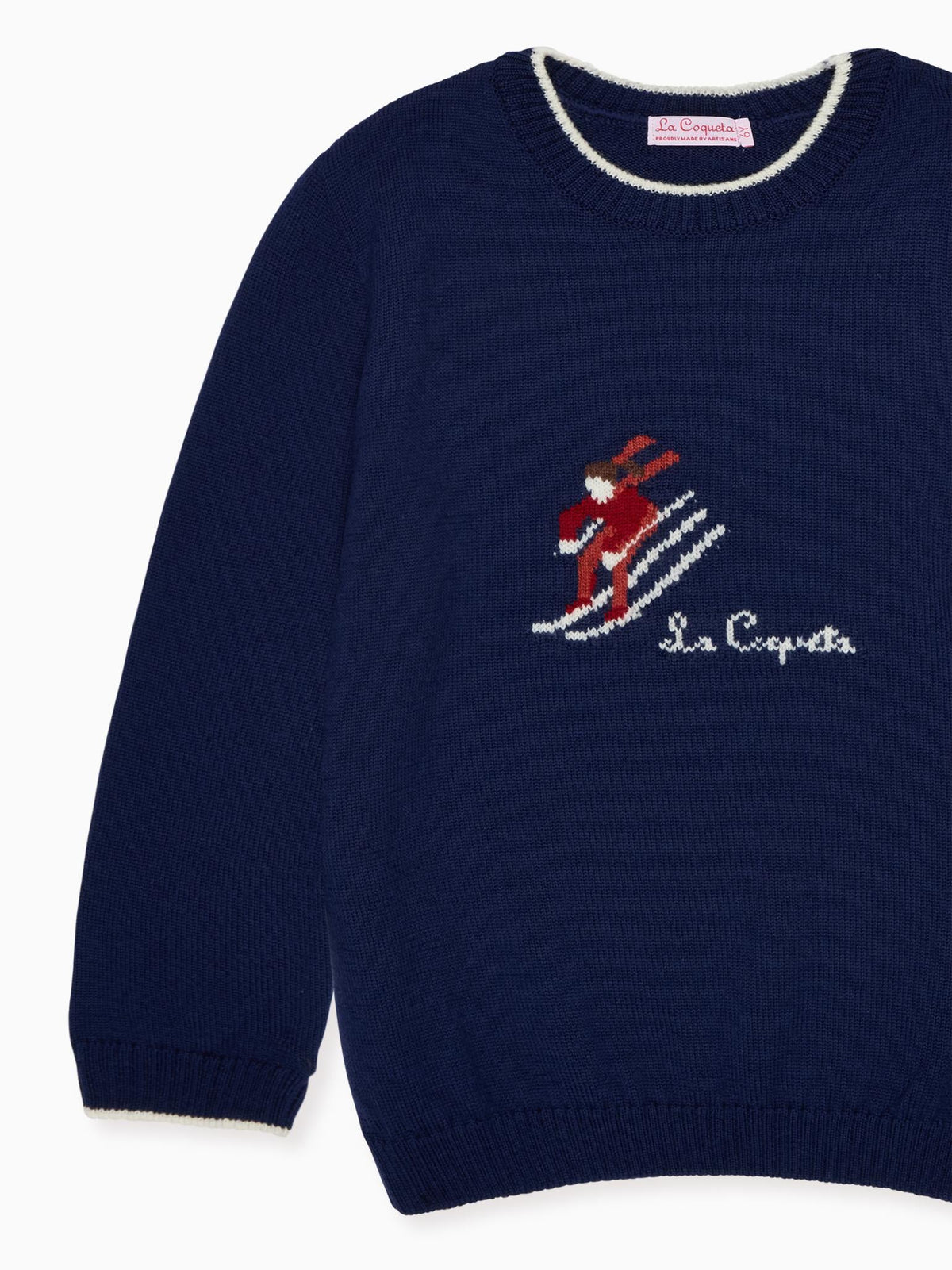 Navy Ski Merino Kids Jumper