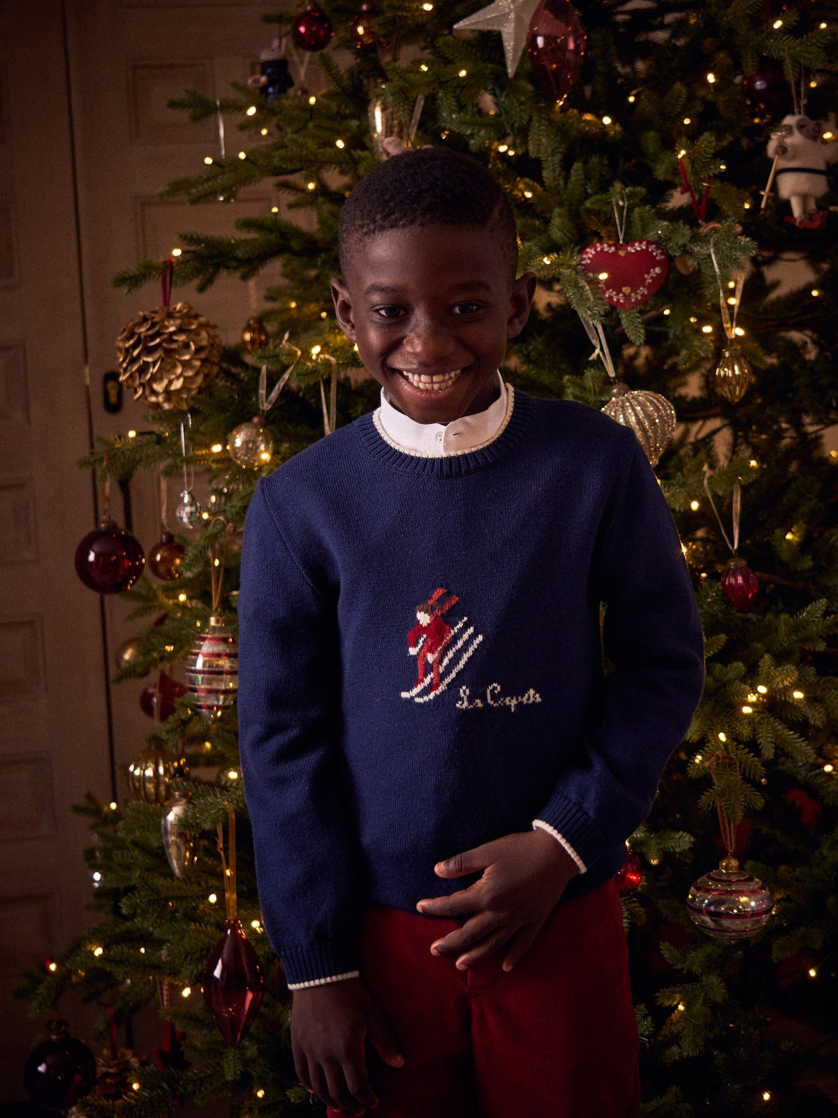 Navy Ski Merino Kids Jumper