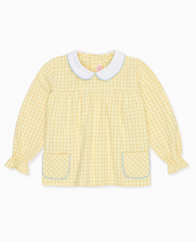 Yellow Check Sol Baby Shirt
