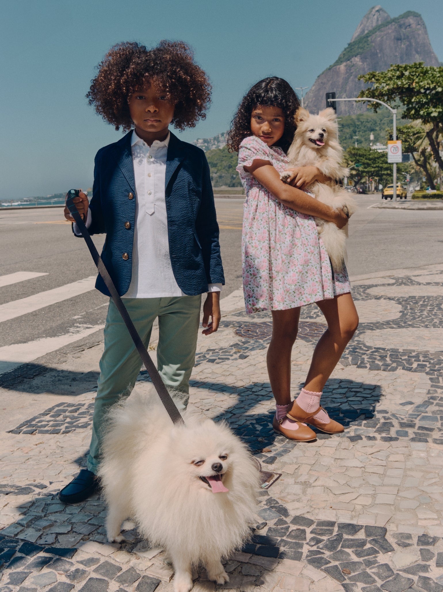 Ivory Floral Silvana Girl Hand-Smocked Dress