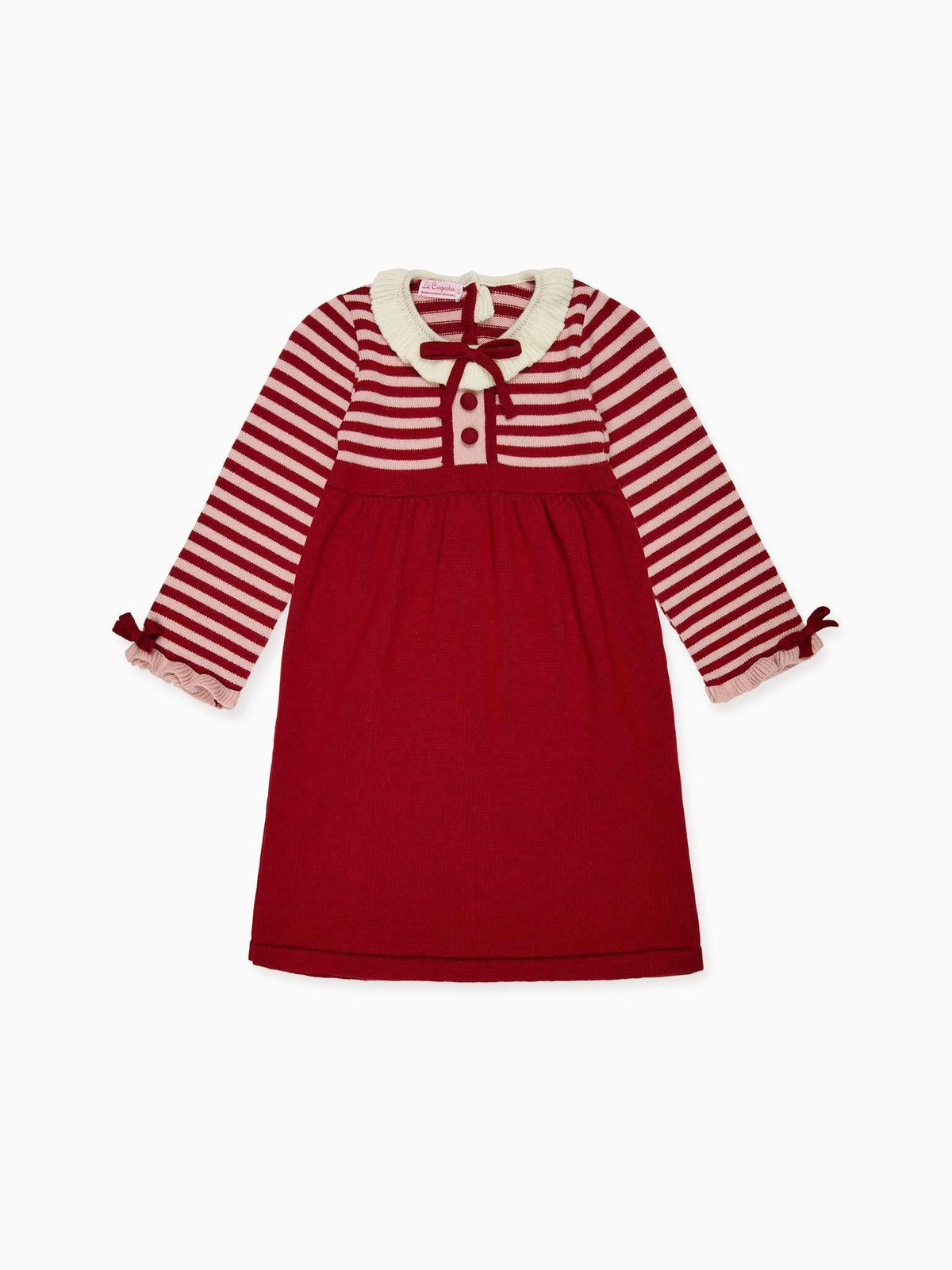 Burgundy Marisela Girl Knitted Dress