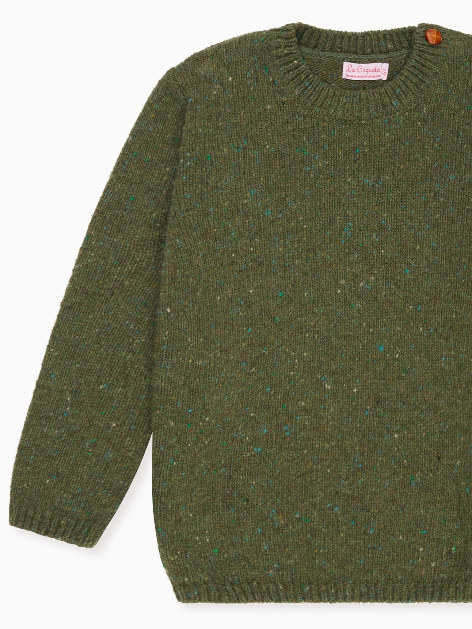 Olive Bromo Merino Boy Jumper