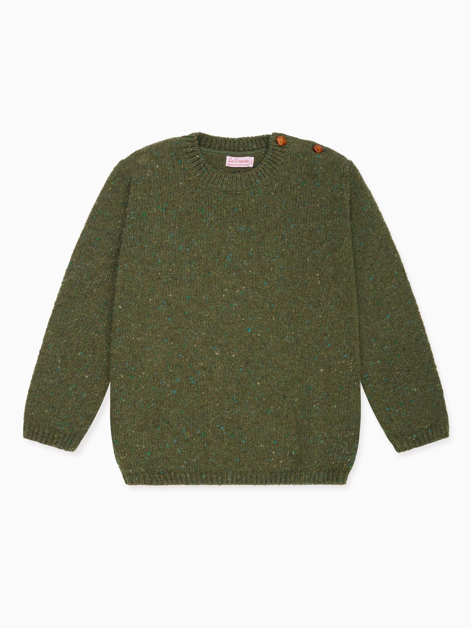 Olive Bromo Merino Boy Jumper