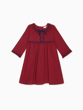 Burgundy Eviana Girl Dress