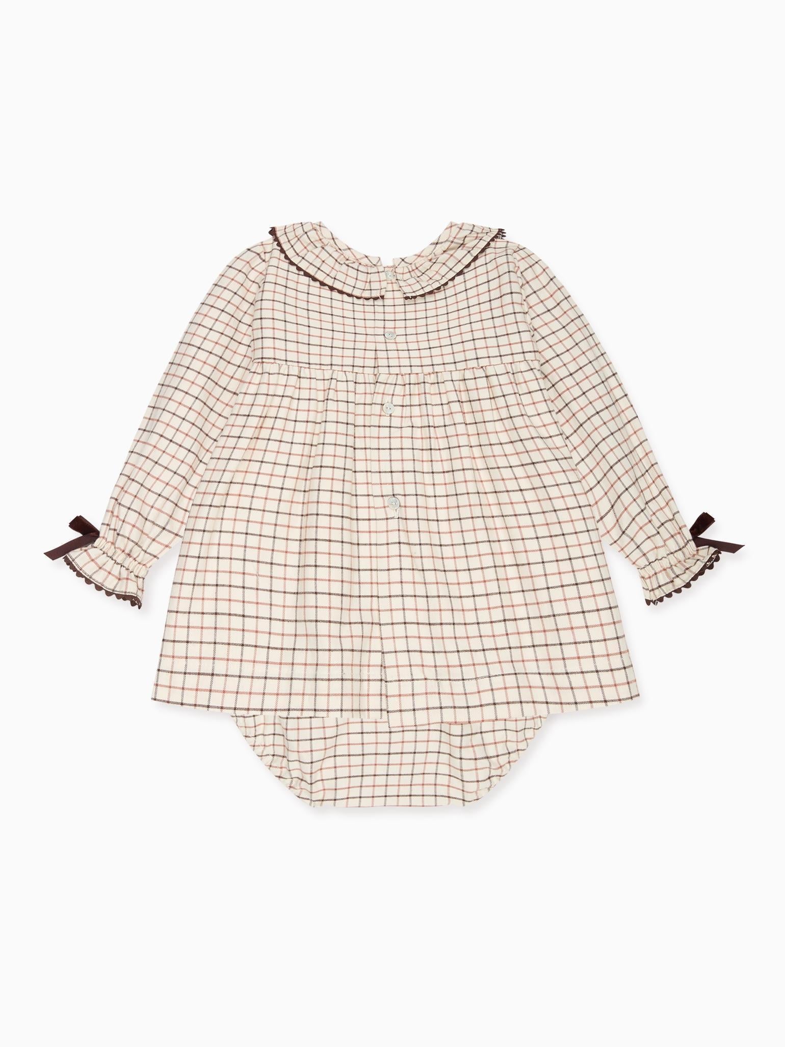 Caramel Check Tatiana Baby Girl Set