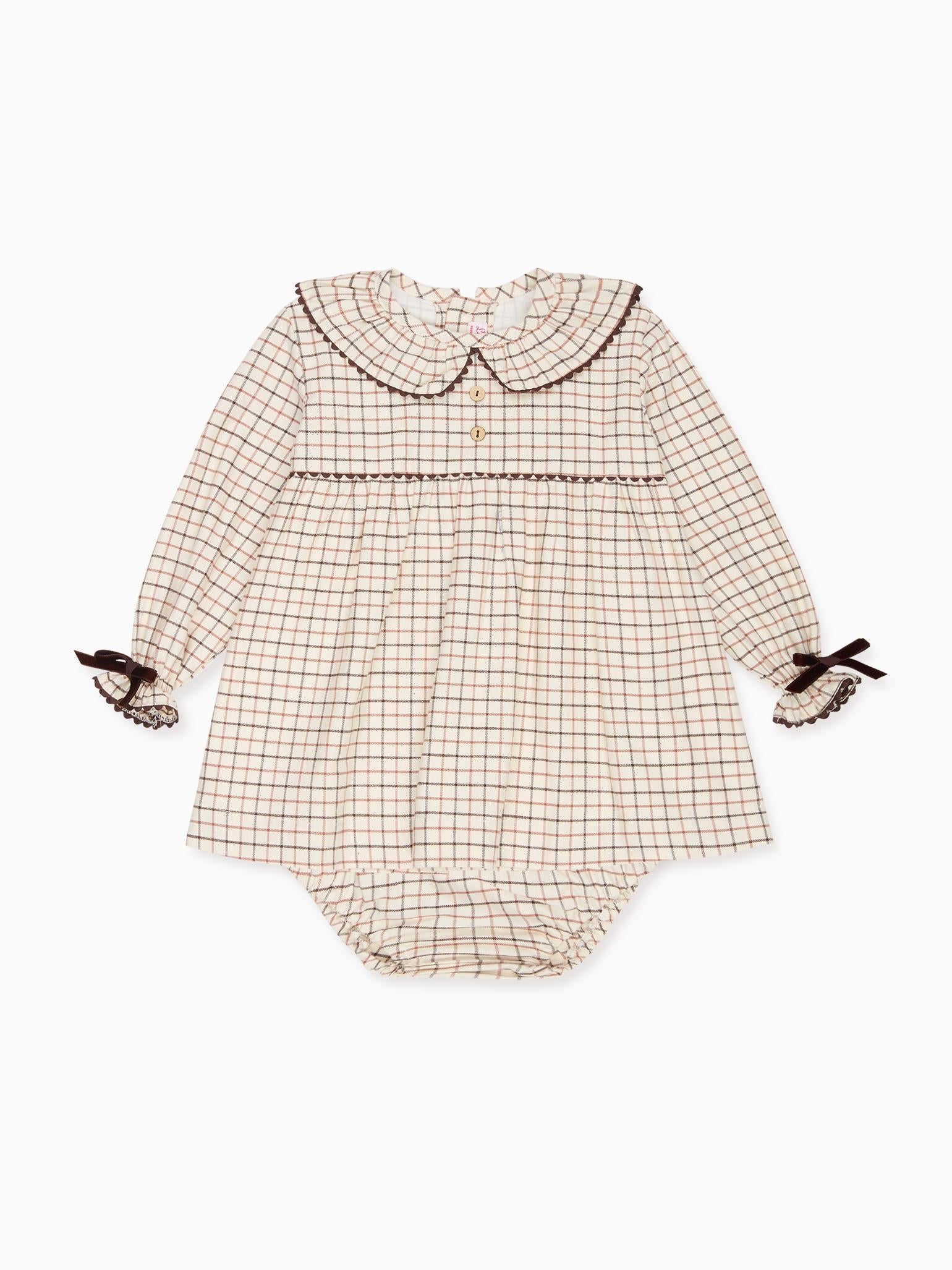 Caramel Check Tatiana Baby Girl Set