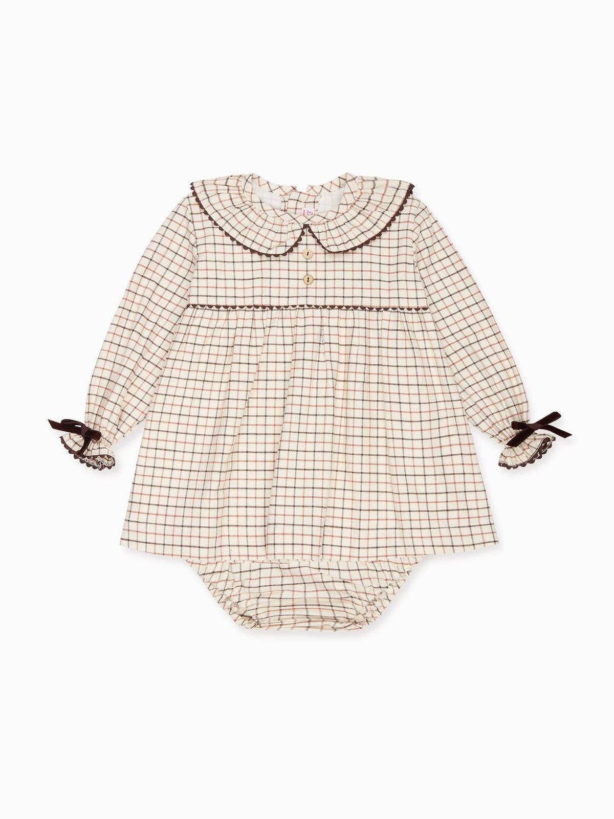 Caramel Check Tatiana Baby Girl Set