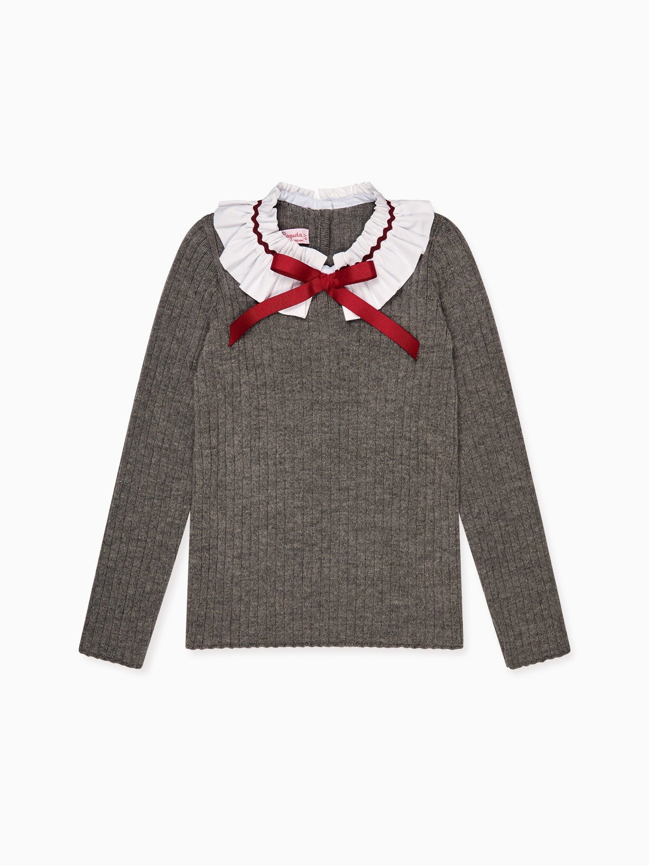 Grey Melange Tavi Merino Girl Jumper