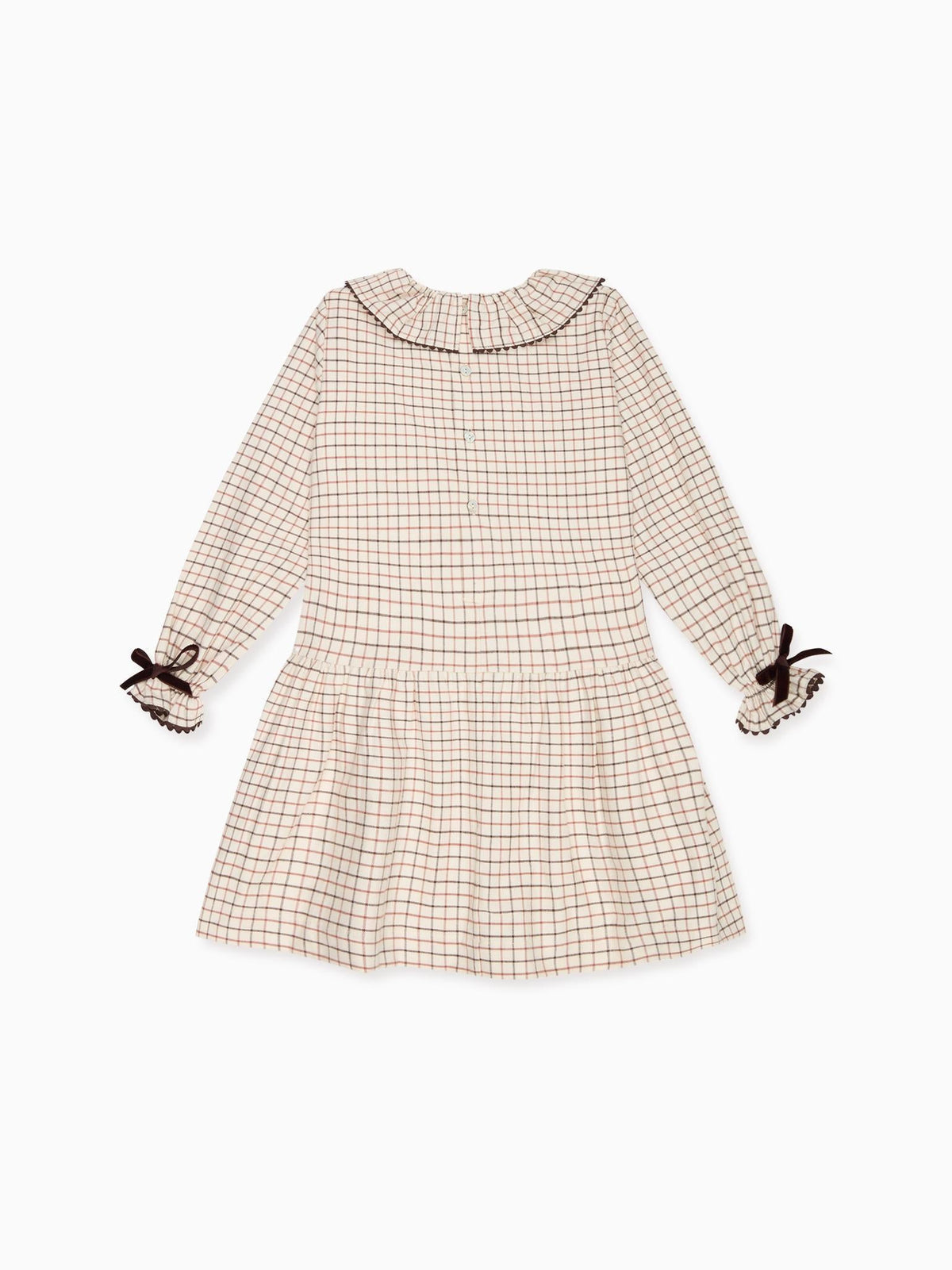 Caramel Check Tessa Girl Drop Waist Dress