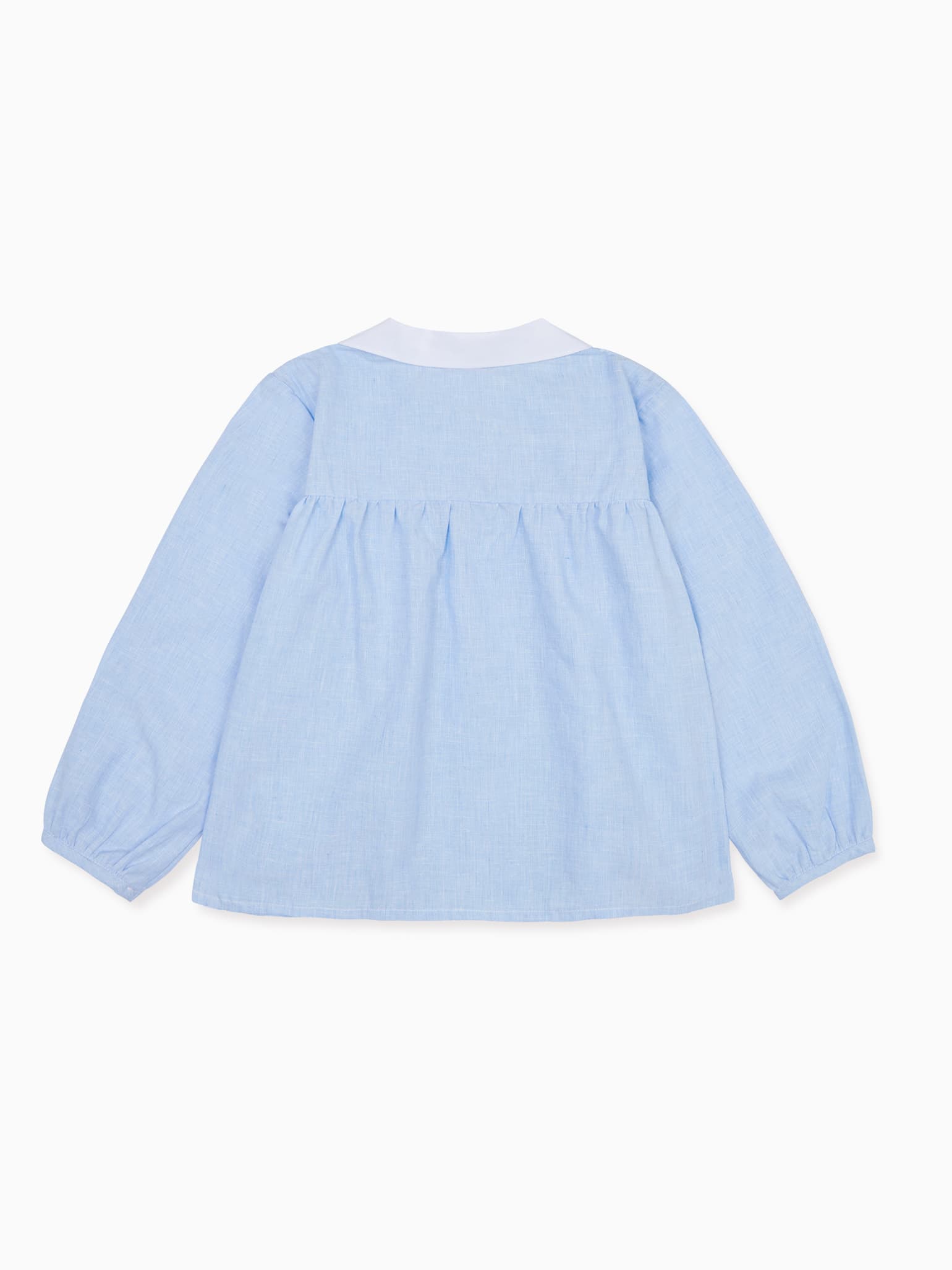 Light Blue Tino Linen Mix Baby Shirt
