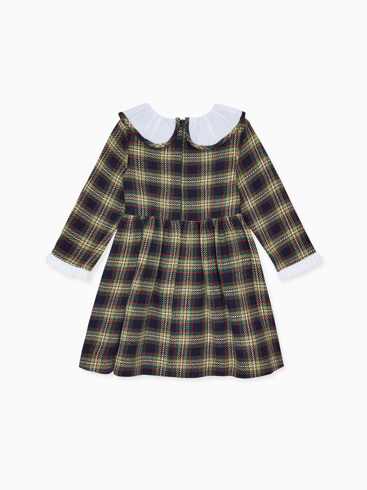 Green Check Tola Girl A-Line Dress