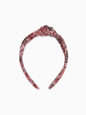 Pink Floral Top Knot Girl Hairband