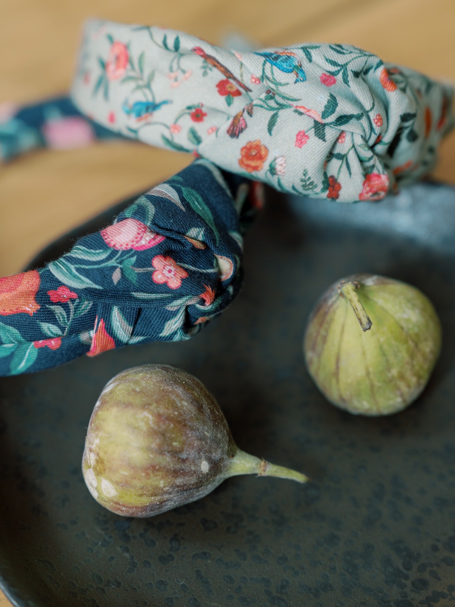 Sage Bird Floral Girl Top Knot Hairband