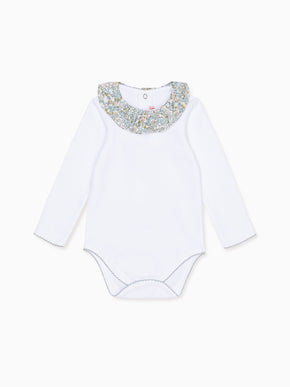 White Tula Long Sleeve Baby Girl Body Vest
