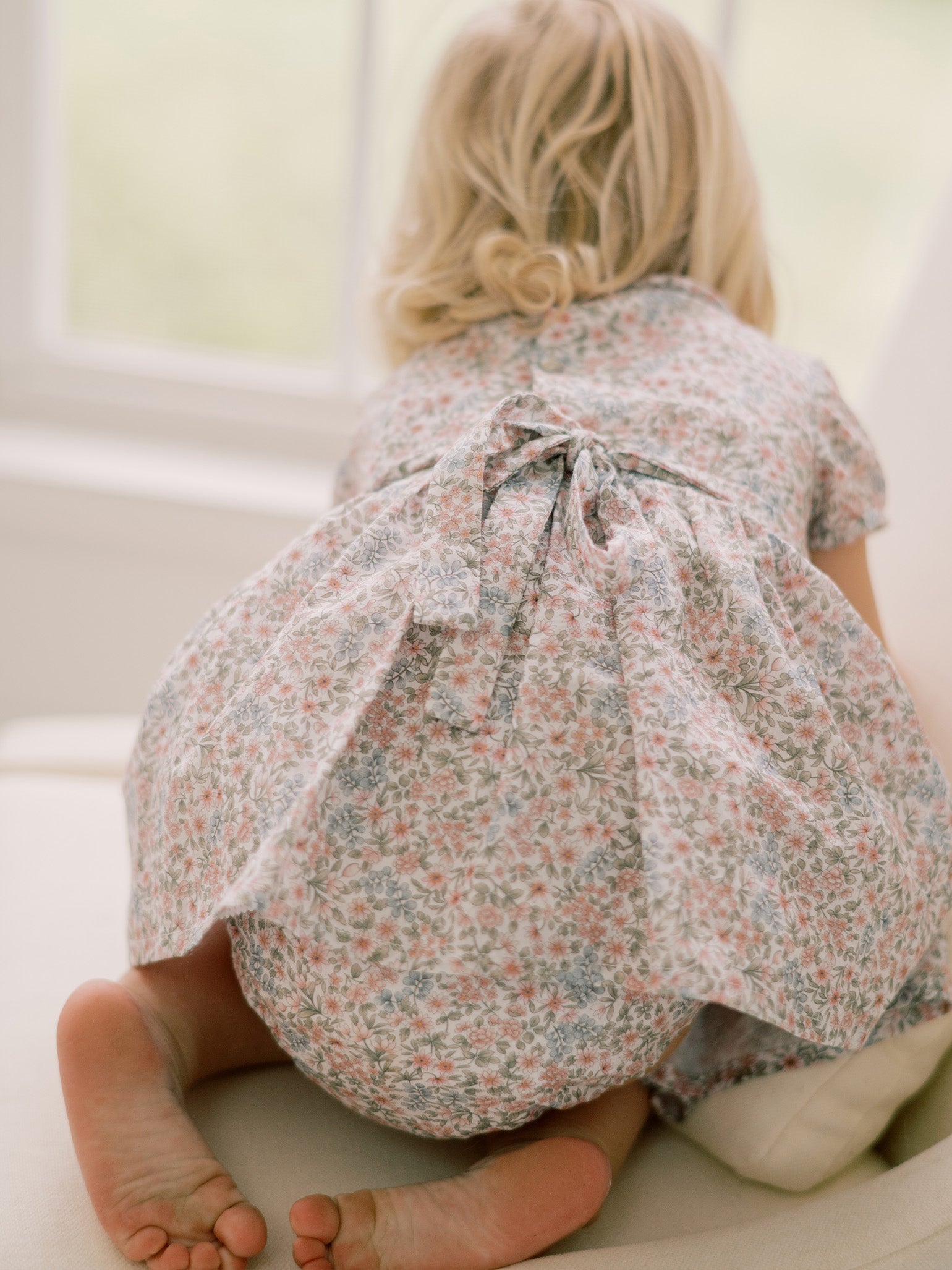 Pink Floral Arcadia Baby Girl Hand-Smocked Set