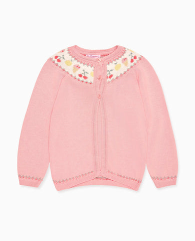 Dusty Pink Helado Cotton Girl Cardigan