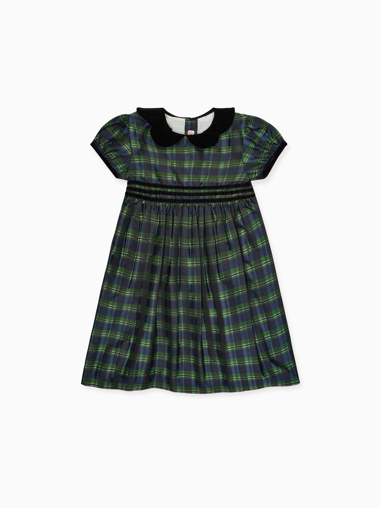 Navy Check Valentina Girl Dress