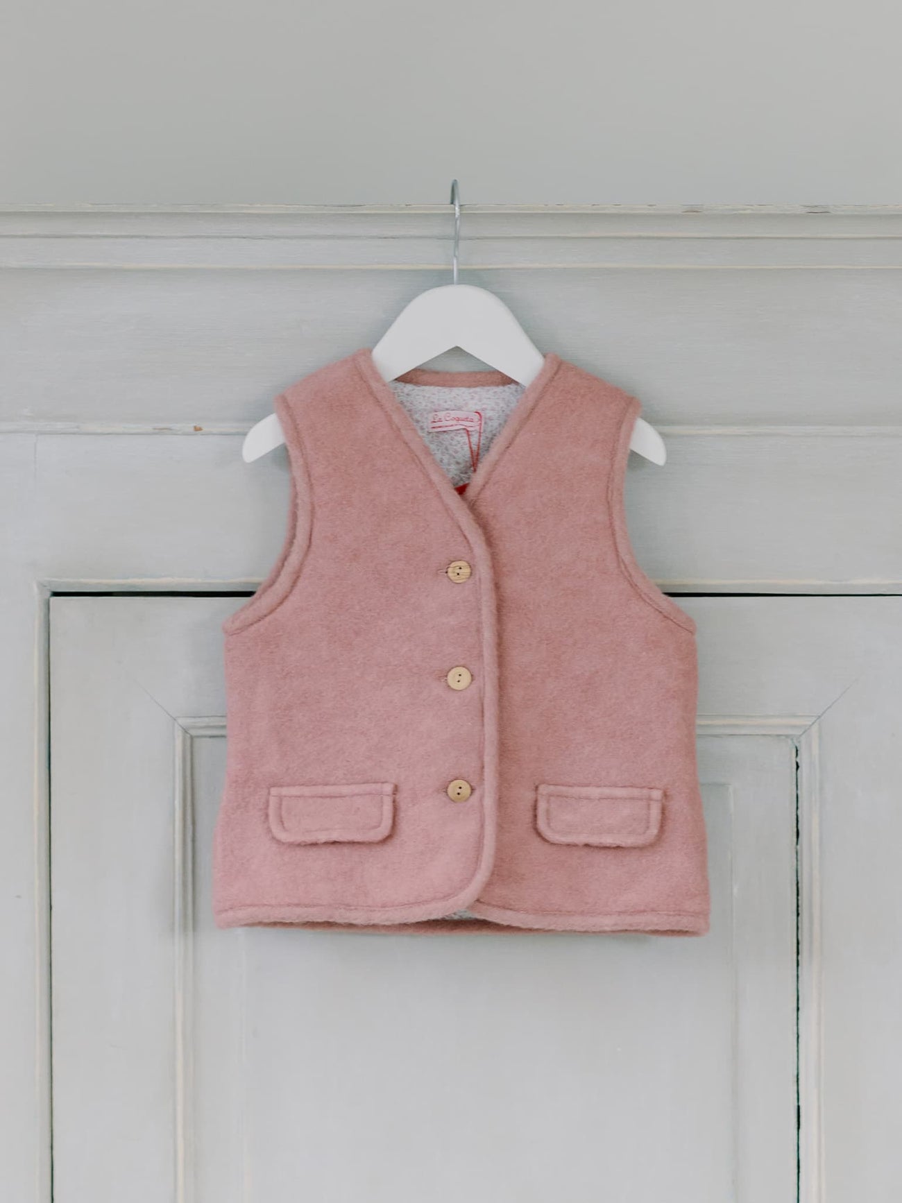 Pink Valentina Girl Wool Gilet