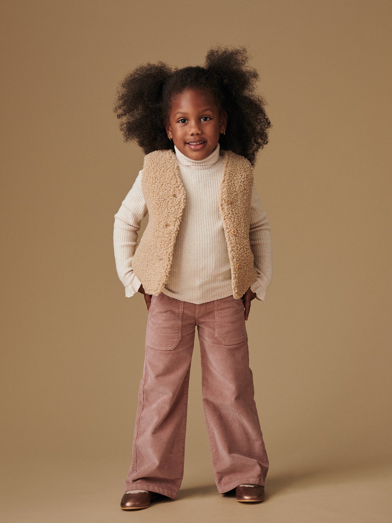 Oatmeal Valentina Girl Gilet