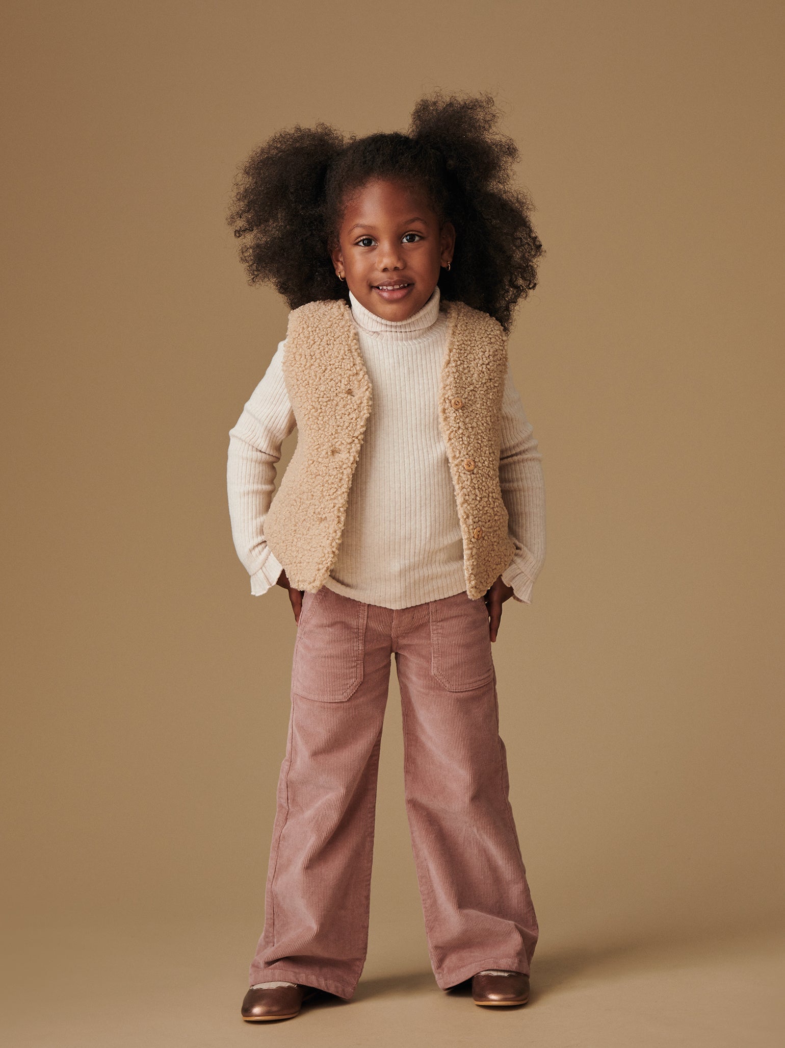 Oatmeal Valentina Girl Gilet