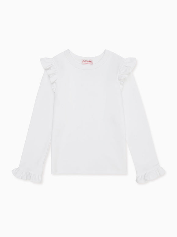 White Valeria Girl Cotton Top