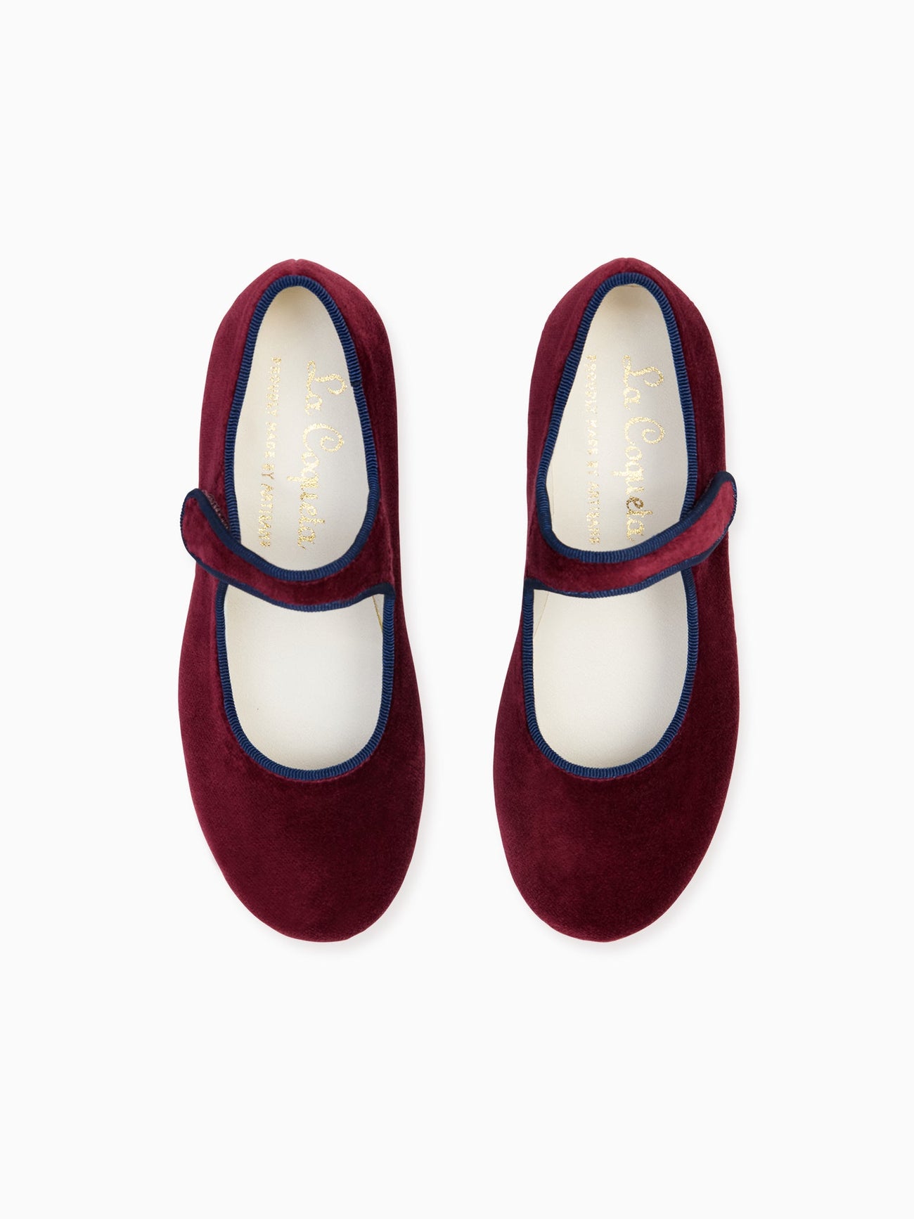 Burgundy Velvet Girl Mary Jane Shoes