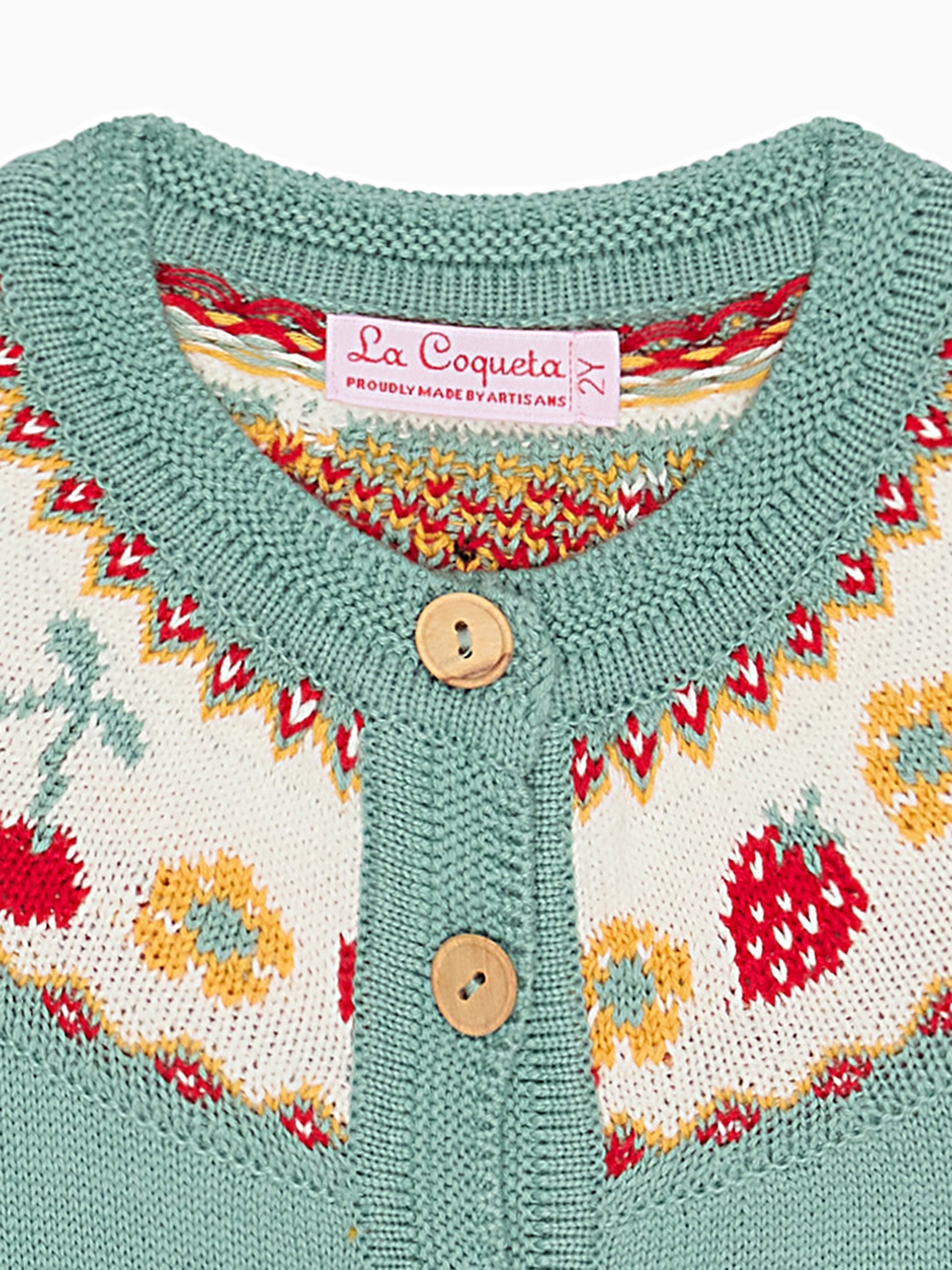 Sage Green Verano Cotton Baby Girl Cardigan