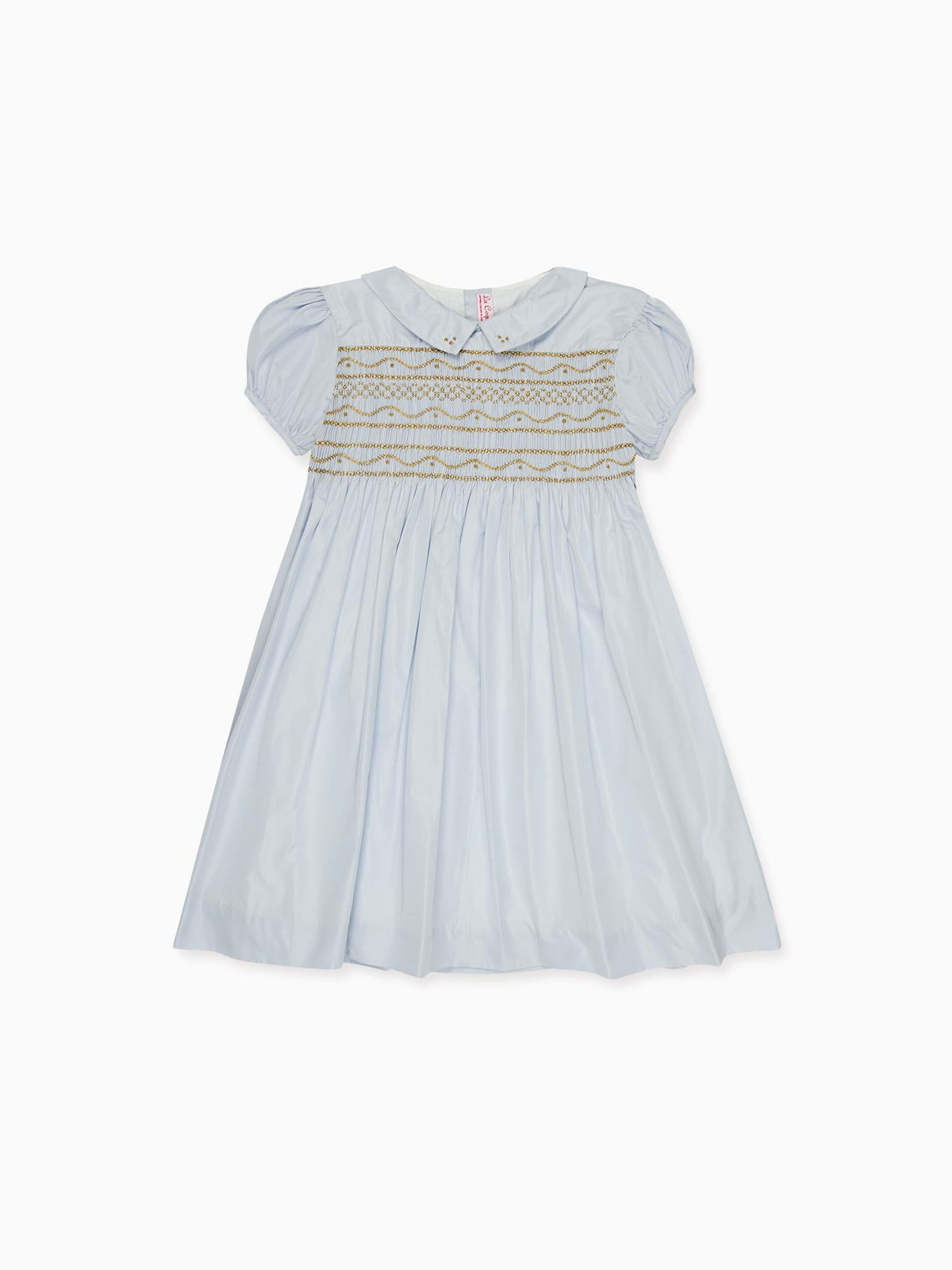 Dusty Blue Victoria Girl Hand-Smocked Dress