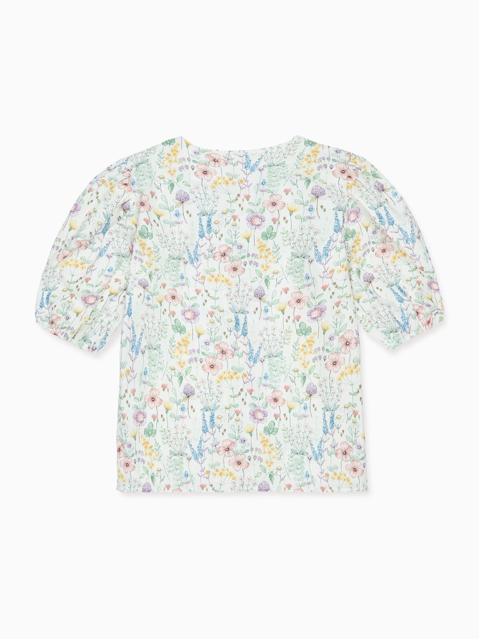 Ivory Floral Violetta Girl Shirt