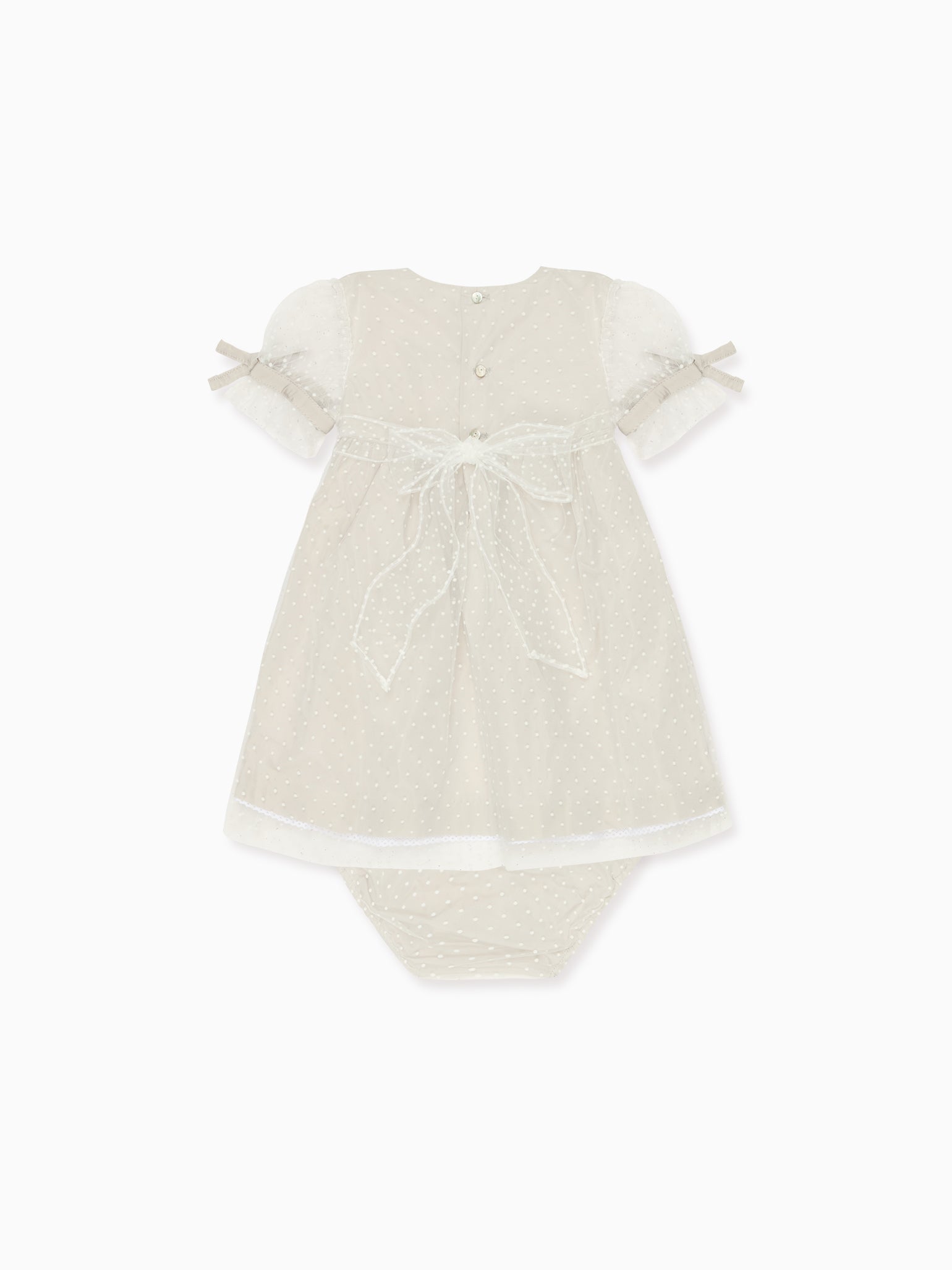 Ivory Polka Dot Violetta Tulle Baby Girl Set