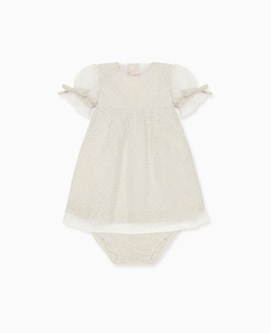 Ivory Polka Dot Violetta Tulle Baby Girl Set