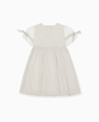 Ivory Polka Dot Violetta Tulle Girl Dress