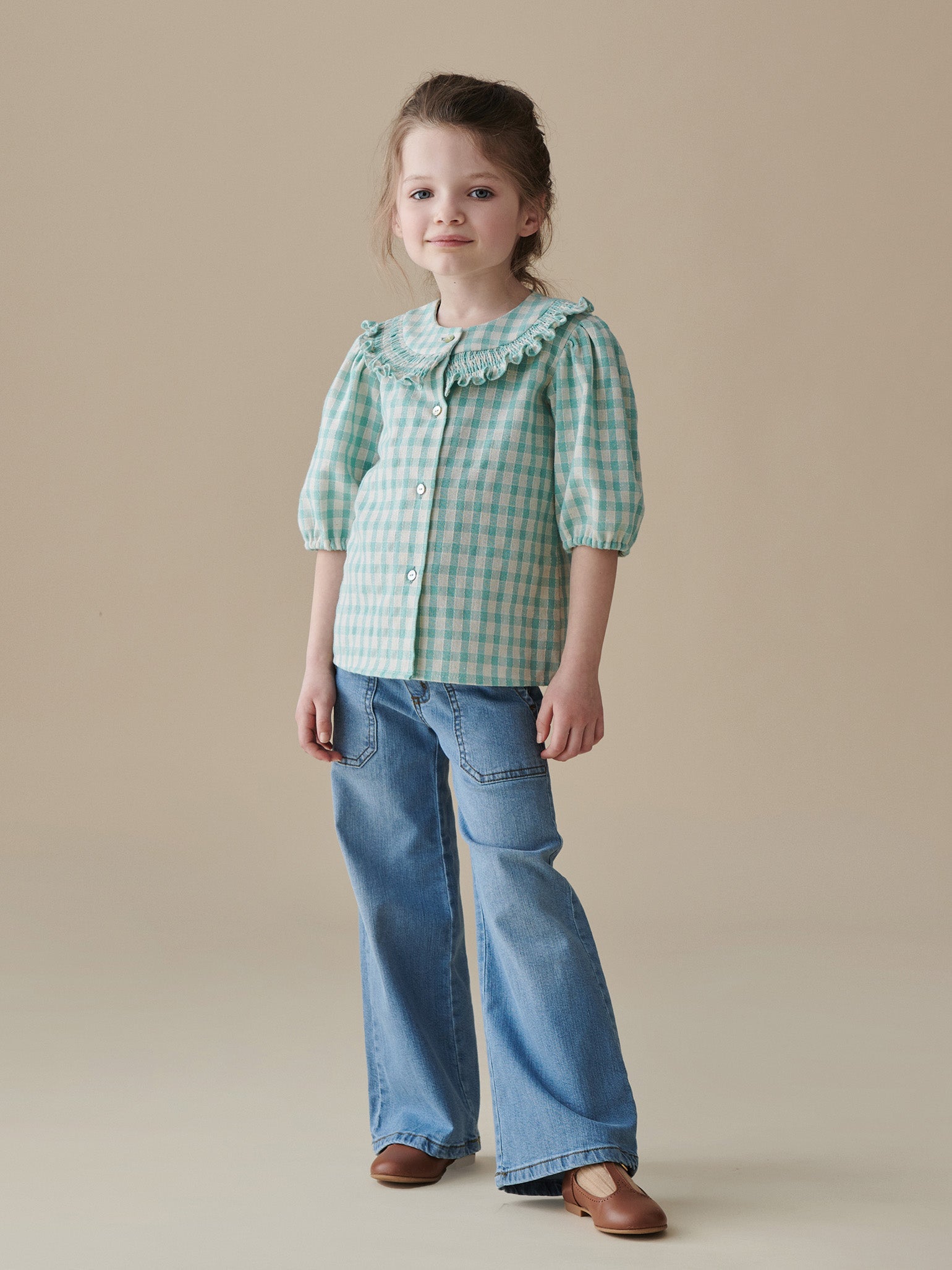 Blue Enola Girl Wide Leg Jeans