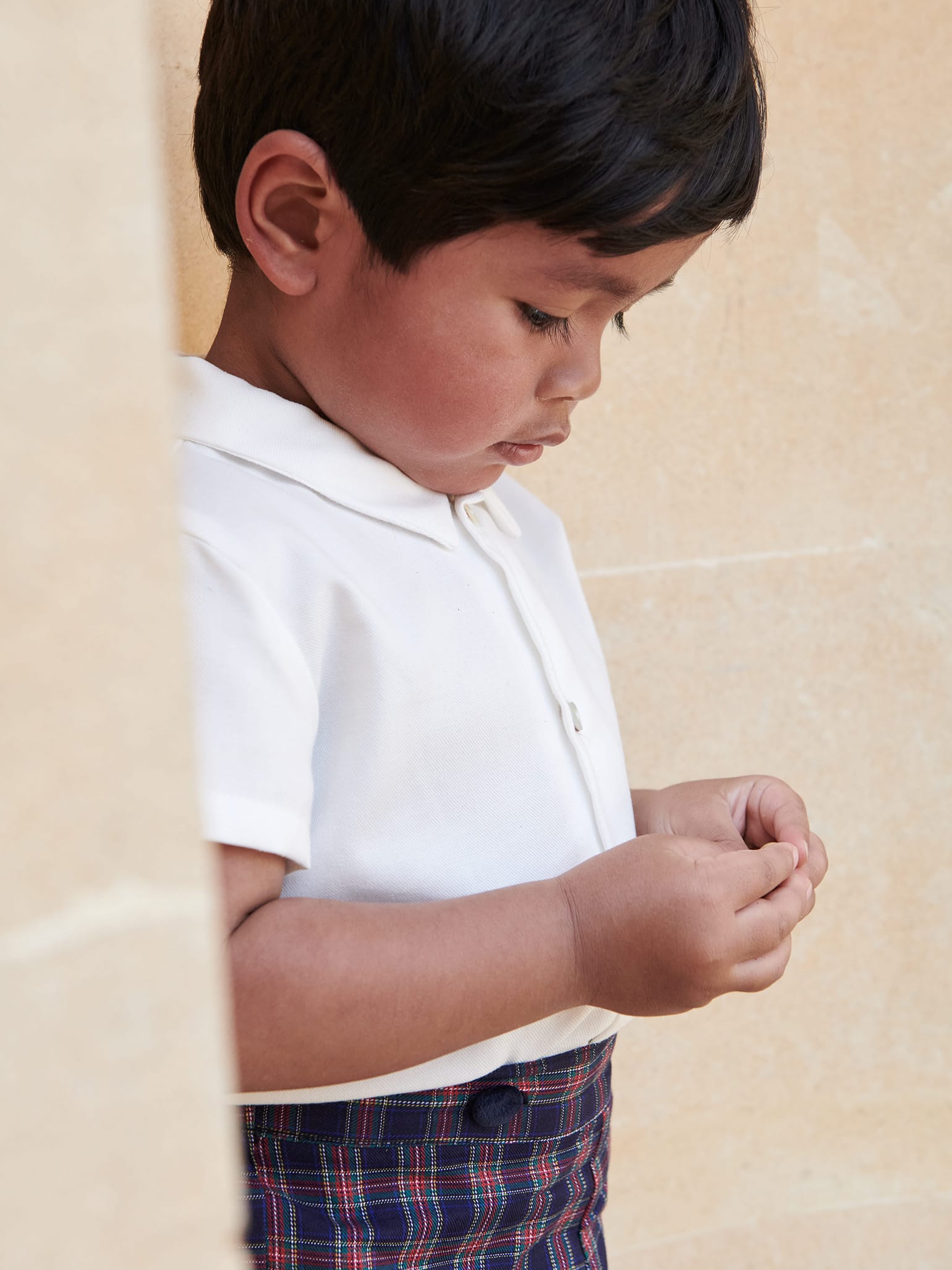 Navy Tartan Volo Baby Boy Set