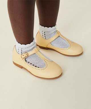 Palma Baby Girl Set, Openwork Socks & T-Bar Shoes Outfit Bundle
