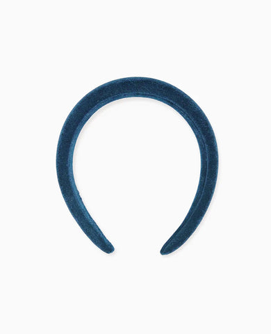 Blue Velvet Girl Wide Headband