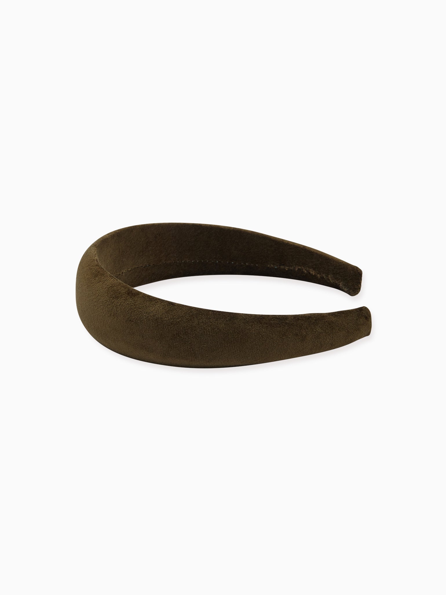 Olive Velvet Girl Wide Headband