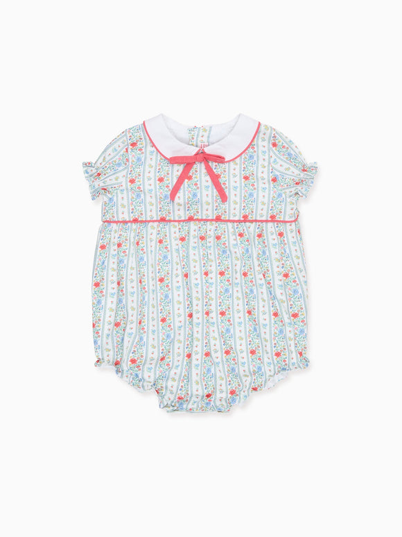 Ivory Rose Stripe Xana Baby Girl Romper