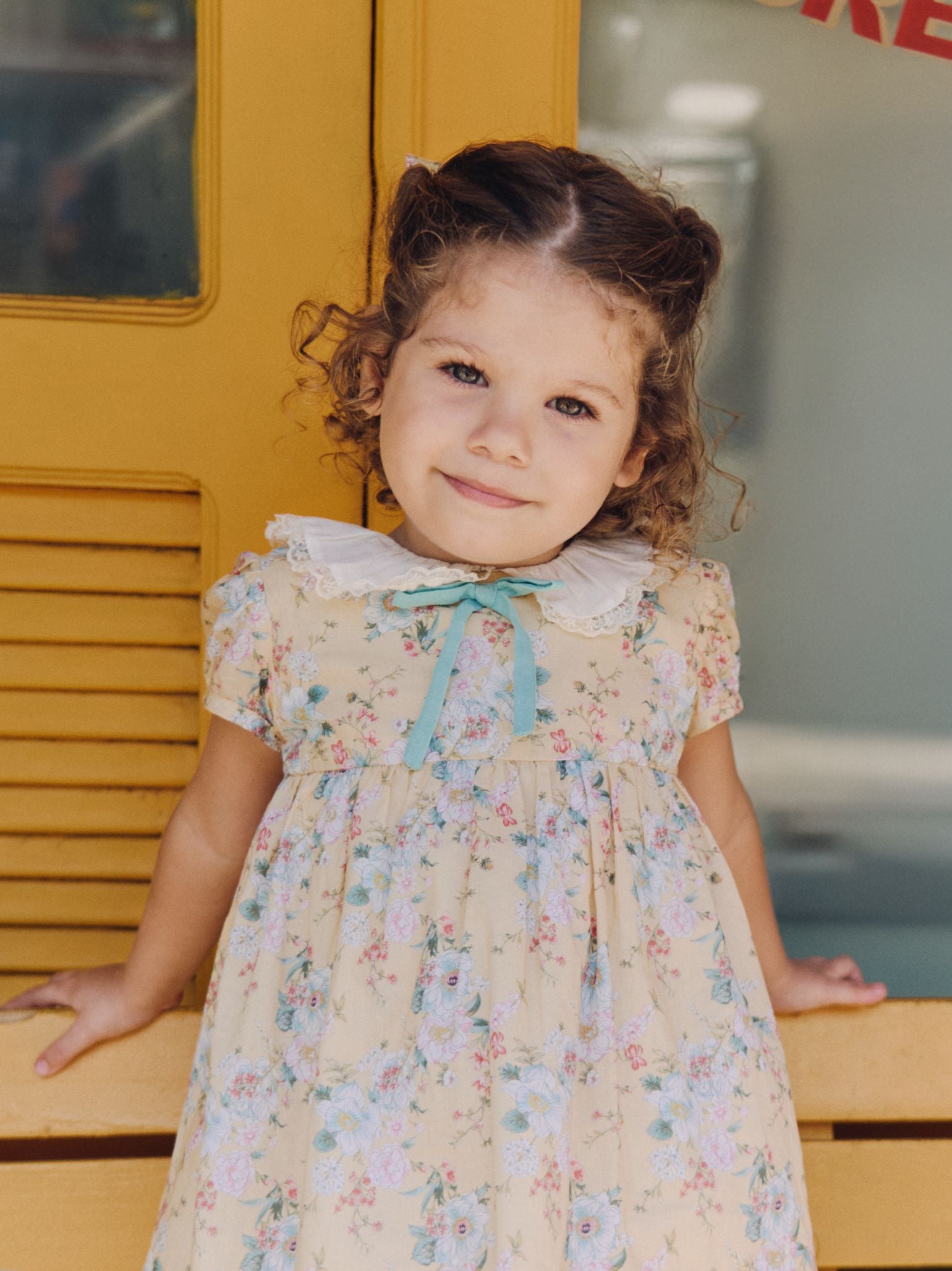 Yellow Floral Willow Baby Girl Set